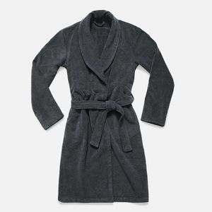 Brooklinen Super Plush Robe in Graphite Gray Size Medium-Large